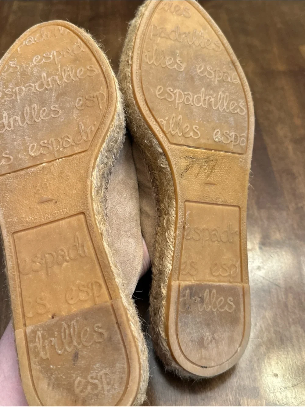 Gaimo Crossover Espadrille Leather Upper Rubber Sole Shoes Size 8 Made In Spain